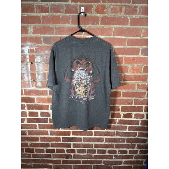 Vintage Y2K 2003 Dragon Ball Z Super Buu SSJ 3 Goku Shirt Double Sided Anime XL - Picture 1 of 9